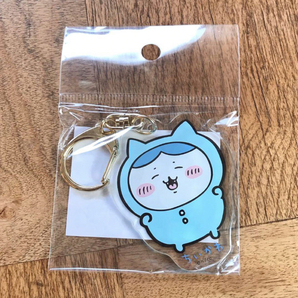 お台場冒険王 ちいかわ アニメ アクリルキーホルダー (パジャマハチワレ)