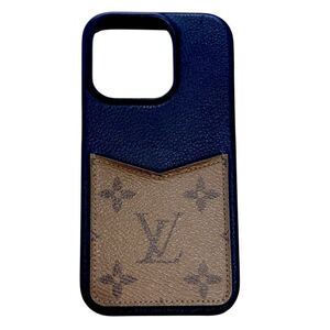 ルイヴィトン LOUIS VUITTON バンパー スマホケース モノグラム リバース iPhone14Pro 黒 ブラック ポケット 収納 カード入れ M81999