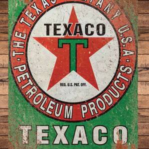 テキサコ なんと60cm!! 大型メタル看板■アメリカン・ガレージ■新品
