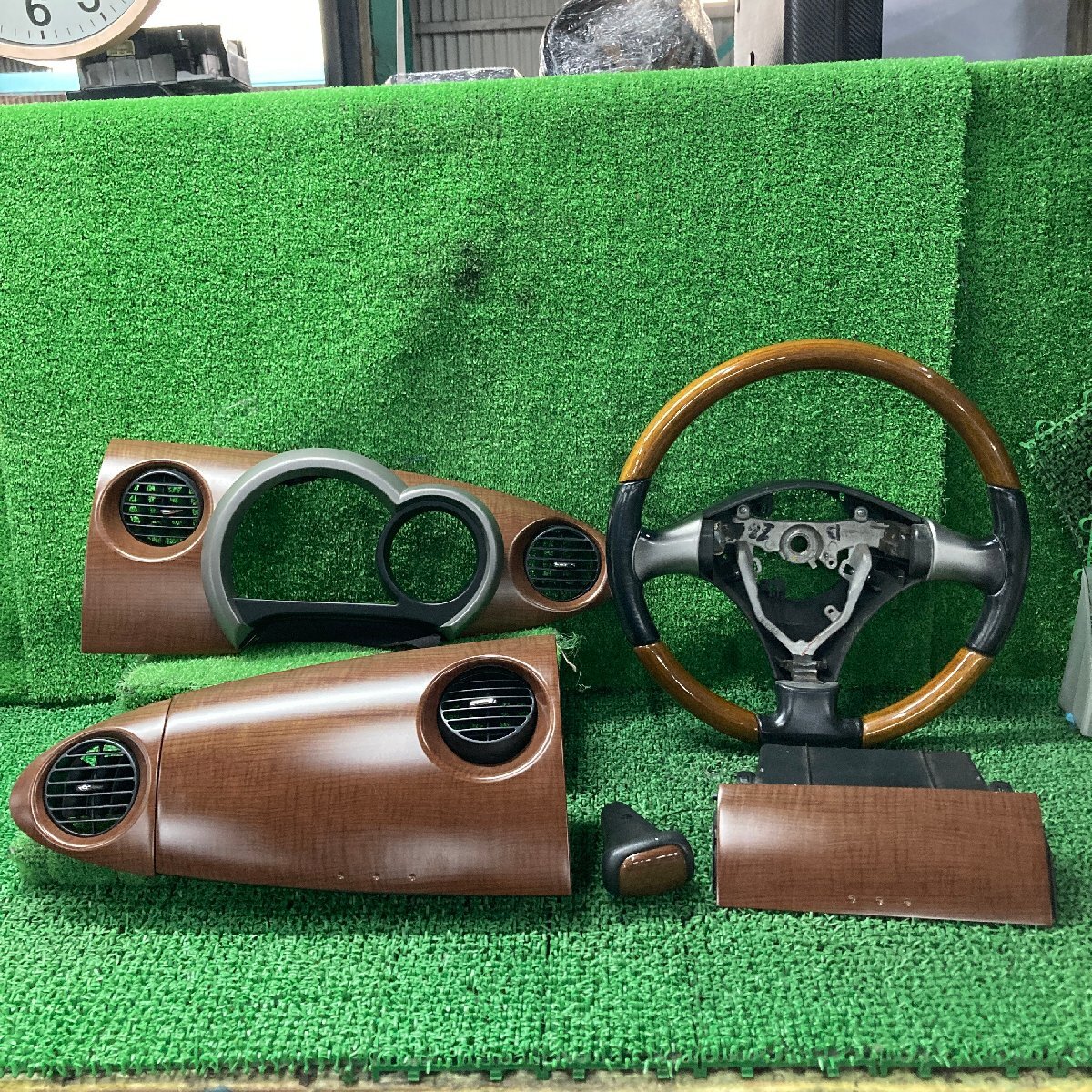 ミラジーノ 木目調内装パネルセット(バラ売り可能) ラスト一点 ミラジーノ メーターパネル 木目調 ミニライト