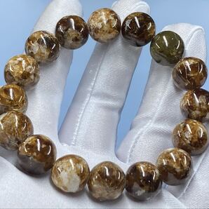 【ハイクラス】ネパール産 ドラバイトトルマリン ブレス 約13.9mm-14.4mm 腕周り17.5cm 1010