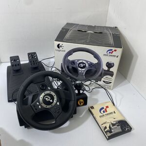Logicool GT FORCE Pro LPRC-11000 PS2 ステアリングコントローラ ロジクール グランツーリスモ4 未検品 AAL0903/大0235/1017
