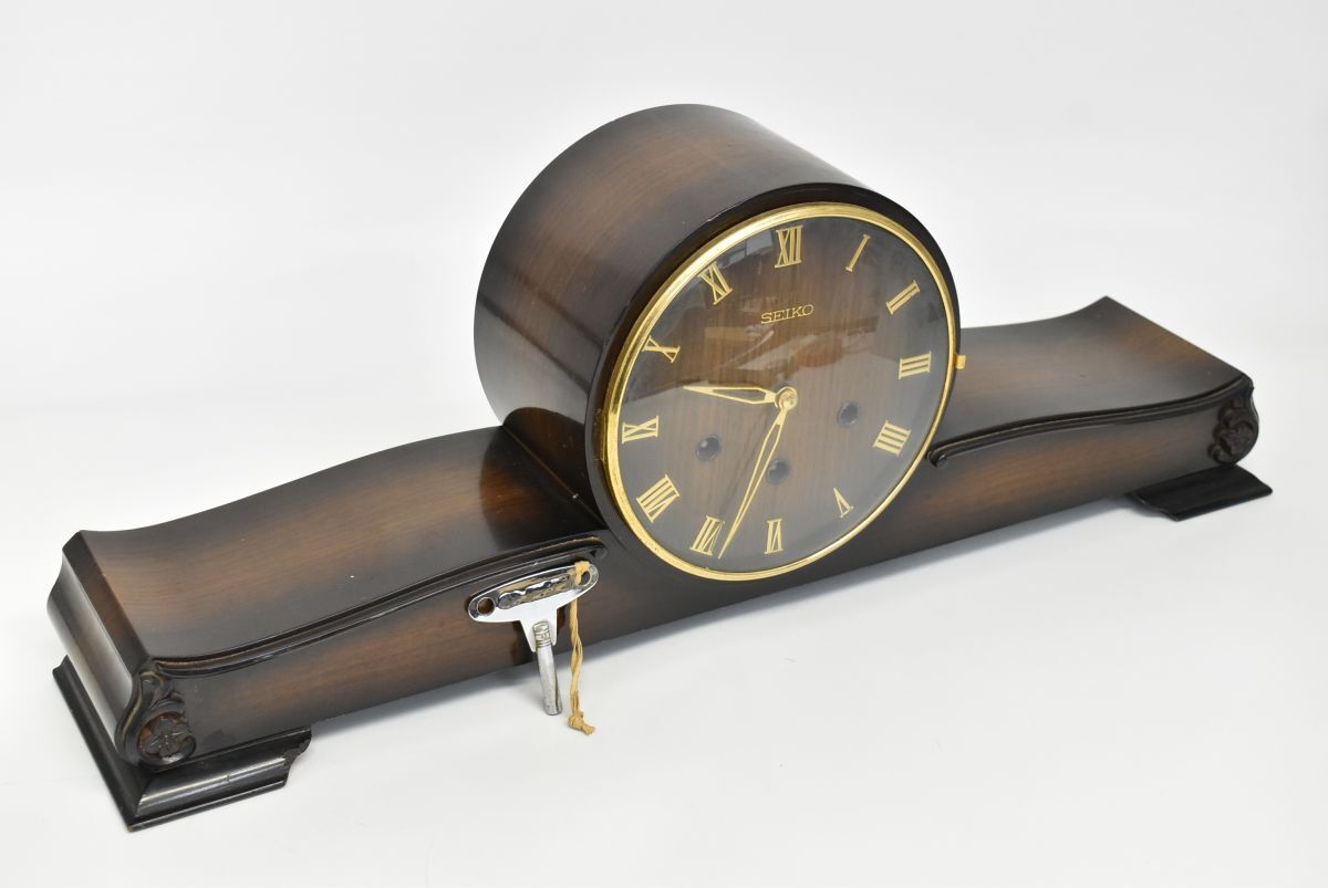 ジャンク品 置時計 SEIKO 当時物 ビンテージ ゼンマイ式 孔雀 精工舎 2025年最新】Yahoo!オークション -セイコー ゼンマイ時計(置時計