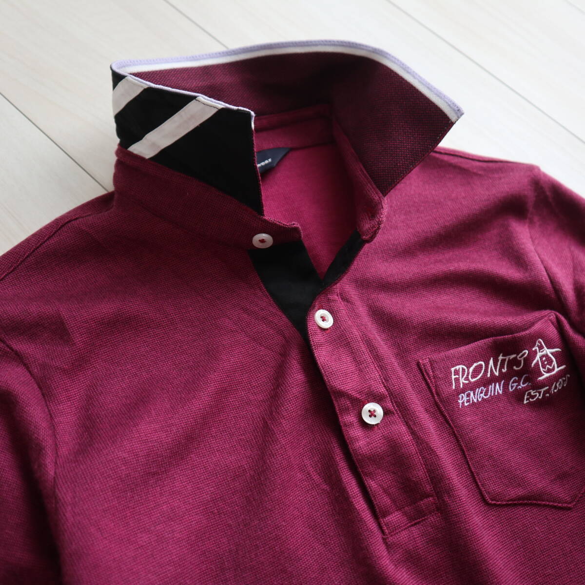 未使用タグ付　マンシングウェア　長袖ポロシャツ　赤　ファインウォーム　サイズ3L 未使用タグ付 マンシングウェア 長袖ポロシャツ 赤 ファイン