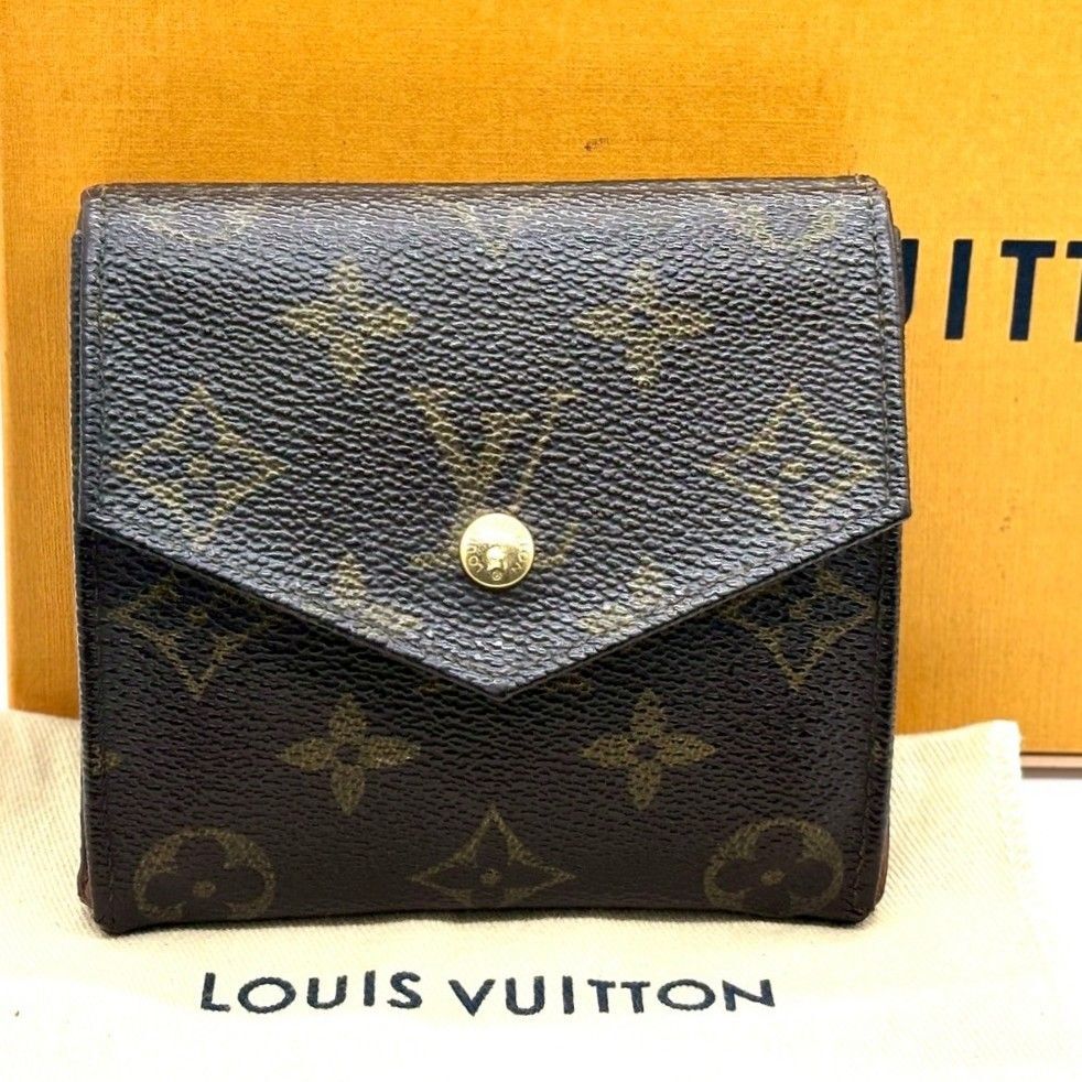 ルイヴィトン 三つ折り財布 モノグラム マット Wホック ブラック ヴェルニ ルイヴィトン 三つ折り財布 モノグラム マット Wホック ブラック