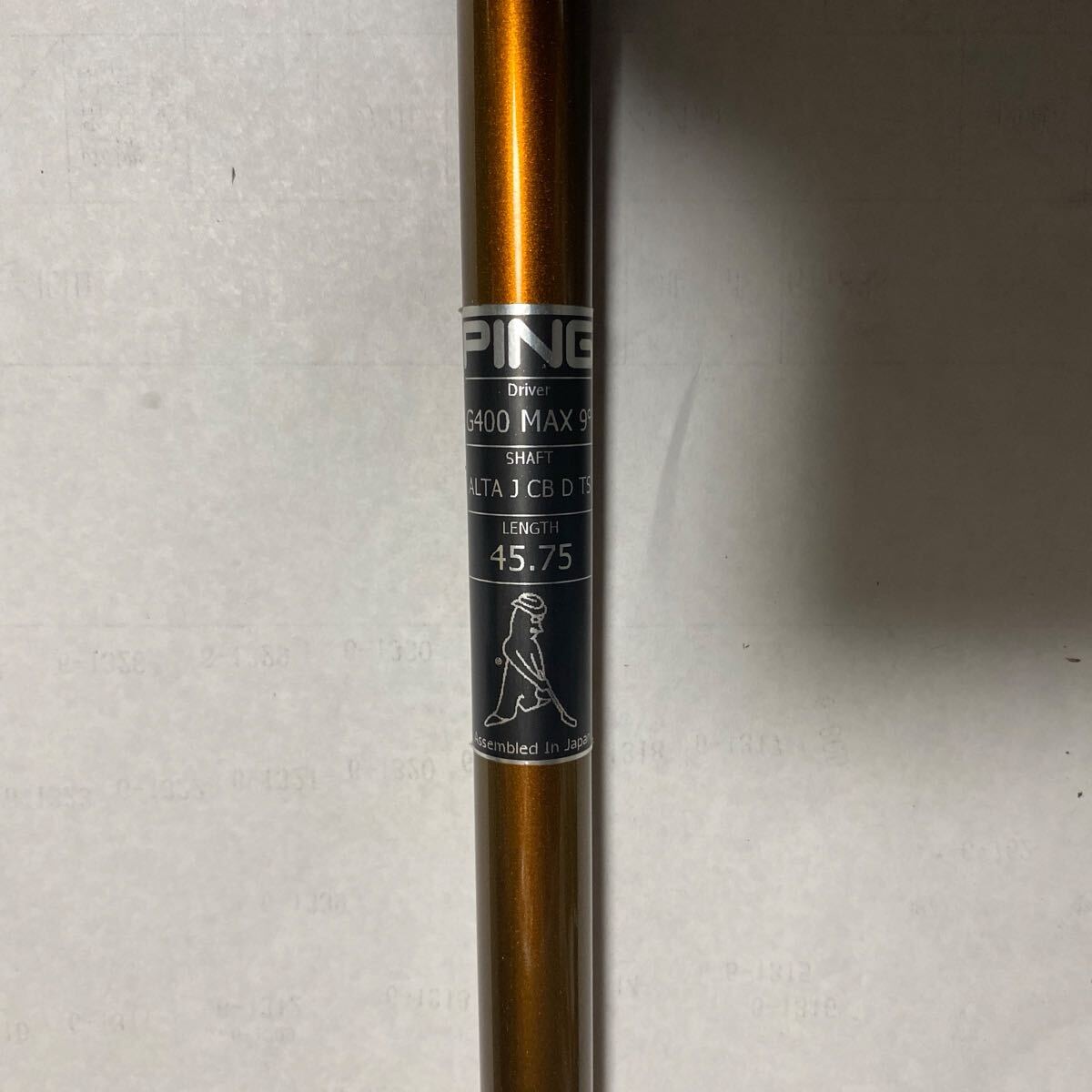 （希少）アルタ　ALTA JCB TS ドライバー用 ピンスリーブ付 希少）アルタ ALTA JCB TSドライバー用 ピンスリーブ付