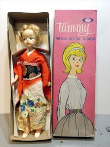 IDEAL タミーちゃん 1960年代 当時物 日本製 着せ替え人形 Tammy doll 着物 フィギュア ドール 箱付 雑貨