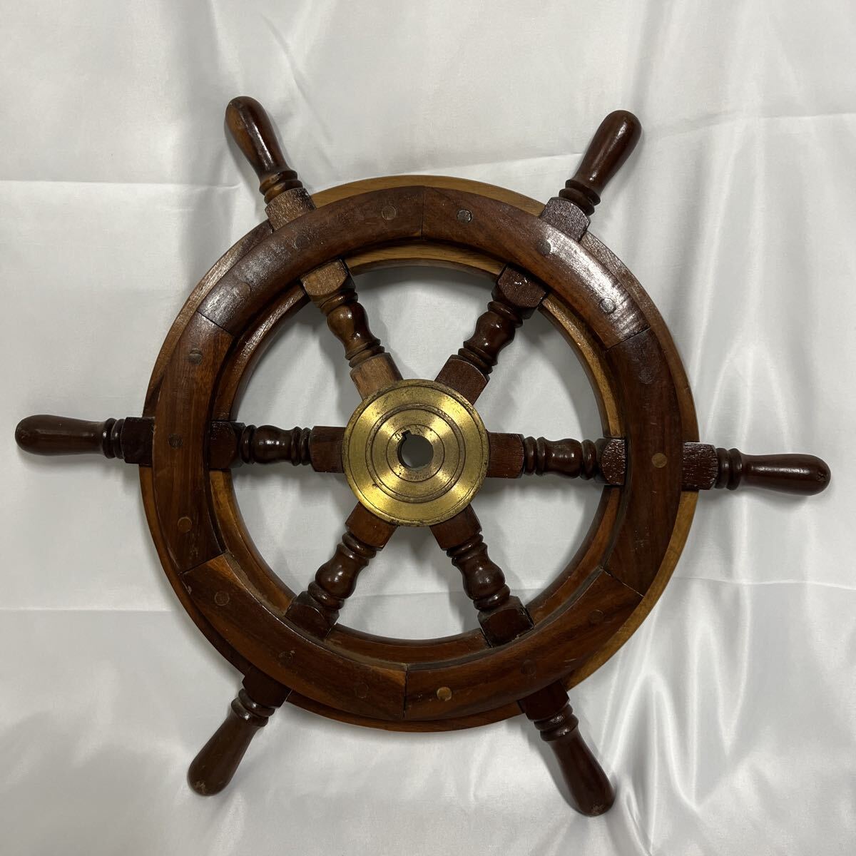操舵輪　船舵　舵輪　アンティーク　レトロ　ヴィンテージ　古道具　復元 操舵輪 船舵 舵輪 アンティーク レトロ ヴィンテージ 古道具 復元