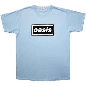 オアシス Oasis ロゴ(ライトブルー) オフィシャル/正規品 Tシャツ(Lサイズ)