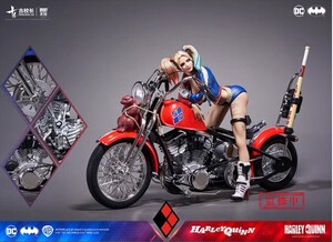 1/10 古校長 x DCコミック EA1503S ハーレイ・クイン & バイクセット 非可動フィギュア 新品未開封(検 Hottoys Queen Studio 置き物