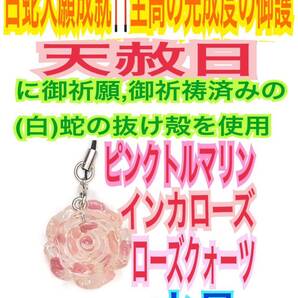 天赦日ご祈祷済み】メモリーオイル ピンクトルマリン インカローズ ローズクォーツ 薔薇 脱け殻 結婚 チャーム バラ 白蛇の抜け殻 財布 24