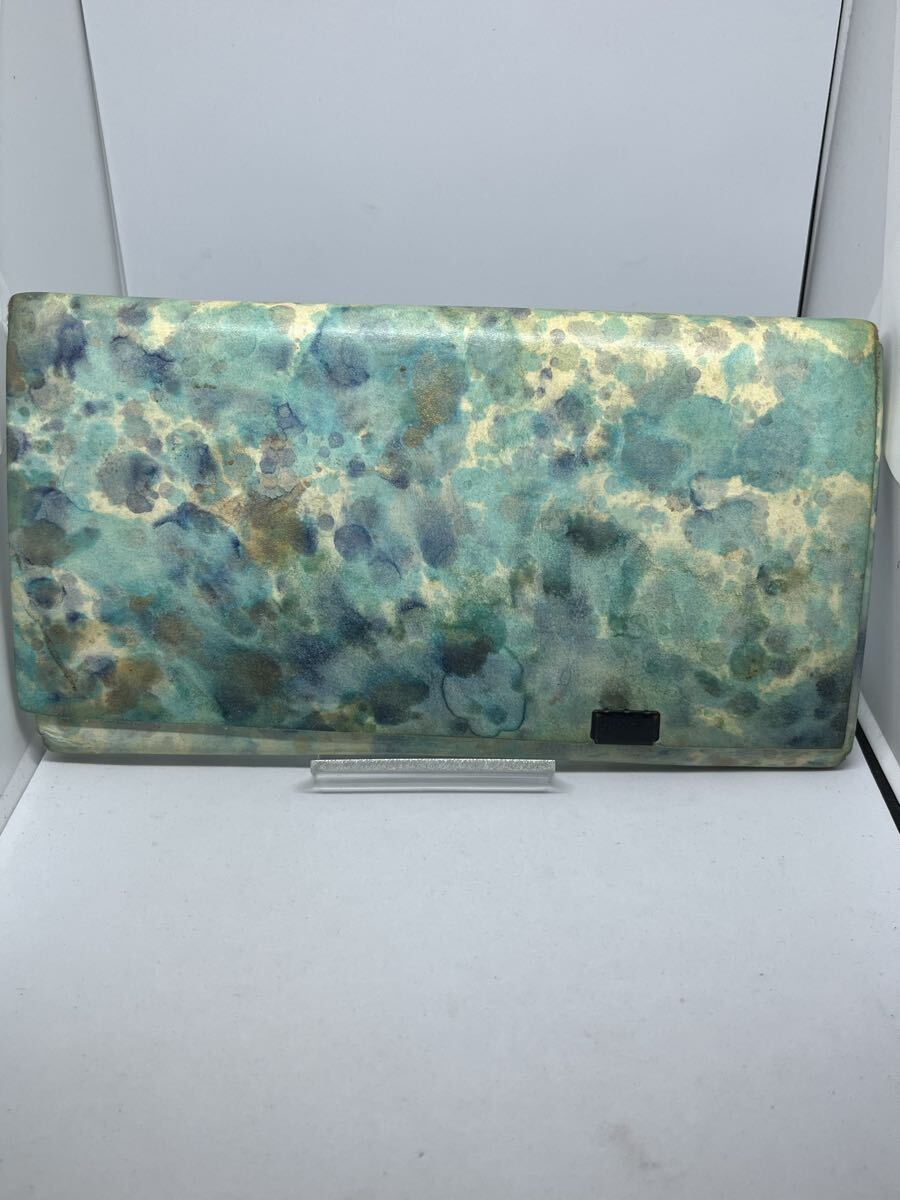 所作 長財布　レザー　ブルー系　ロングウォレット　レディース　メンズ　shosa