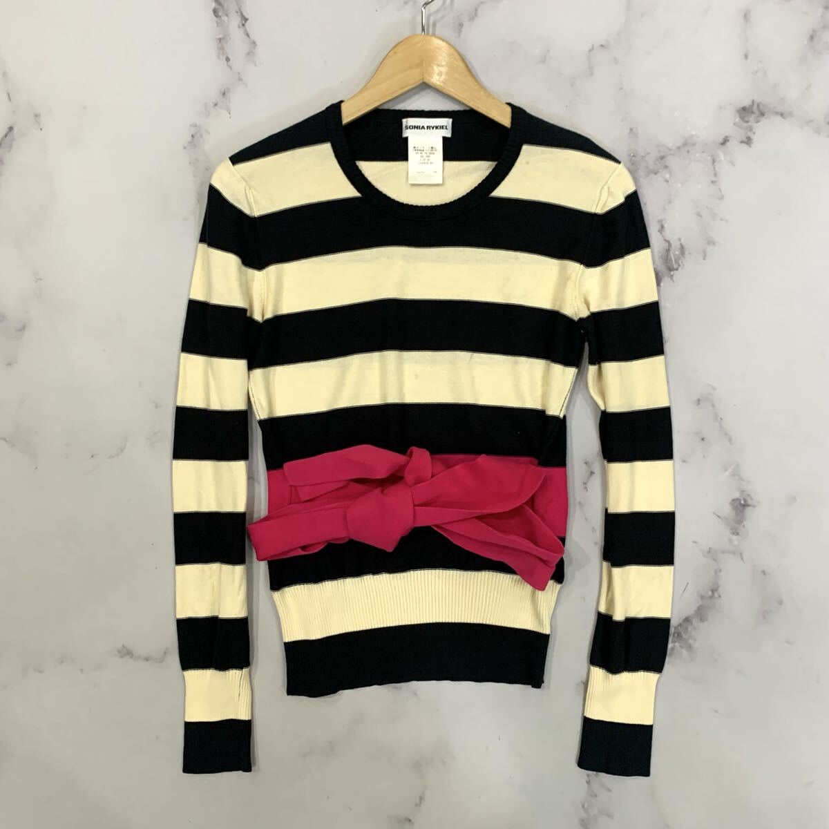 美品 SONIA RYKIEL ソニアリキエル ニット 40 ピンク 毛100% 美品 SONIA RYKIEL ソニアリキエル ニット 40 ピンク 毛100%