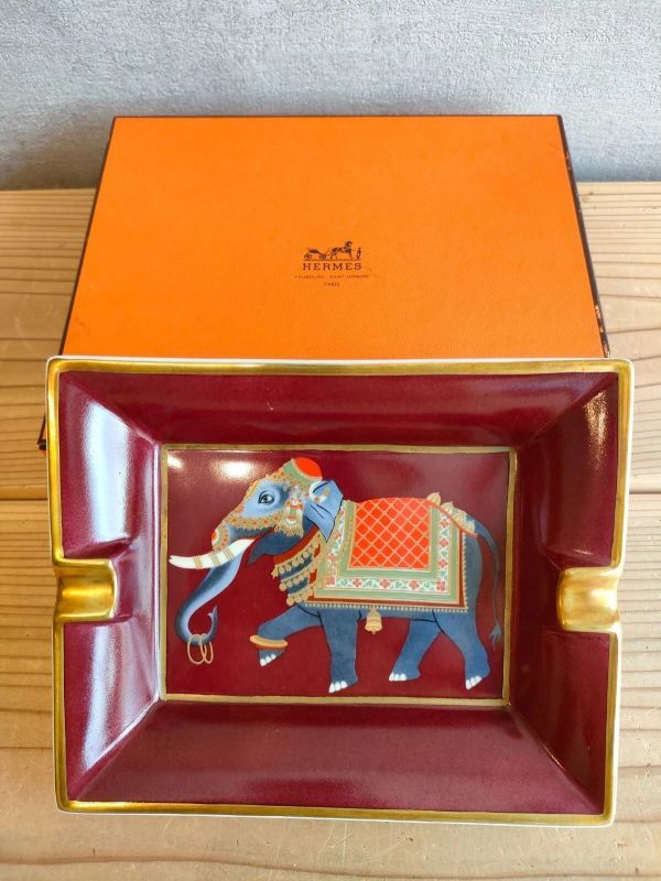【希少品！美品】HERMES エルメス アフリカ民族 ミニ灰皿 アッシュトレイ 希少品！美品】HERMES エルメス アフリカ民族 ミニ灰皿 アッシュ