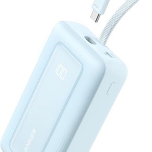 Anker Zolo Power Bank (20000mAh, 30W, Built-In USB-Cケーブル)(モバイルバッテリー ) 【PD/PowerIQ搭載/PSE技術基準適合】(ブルー)