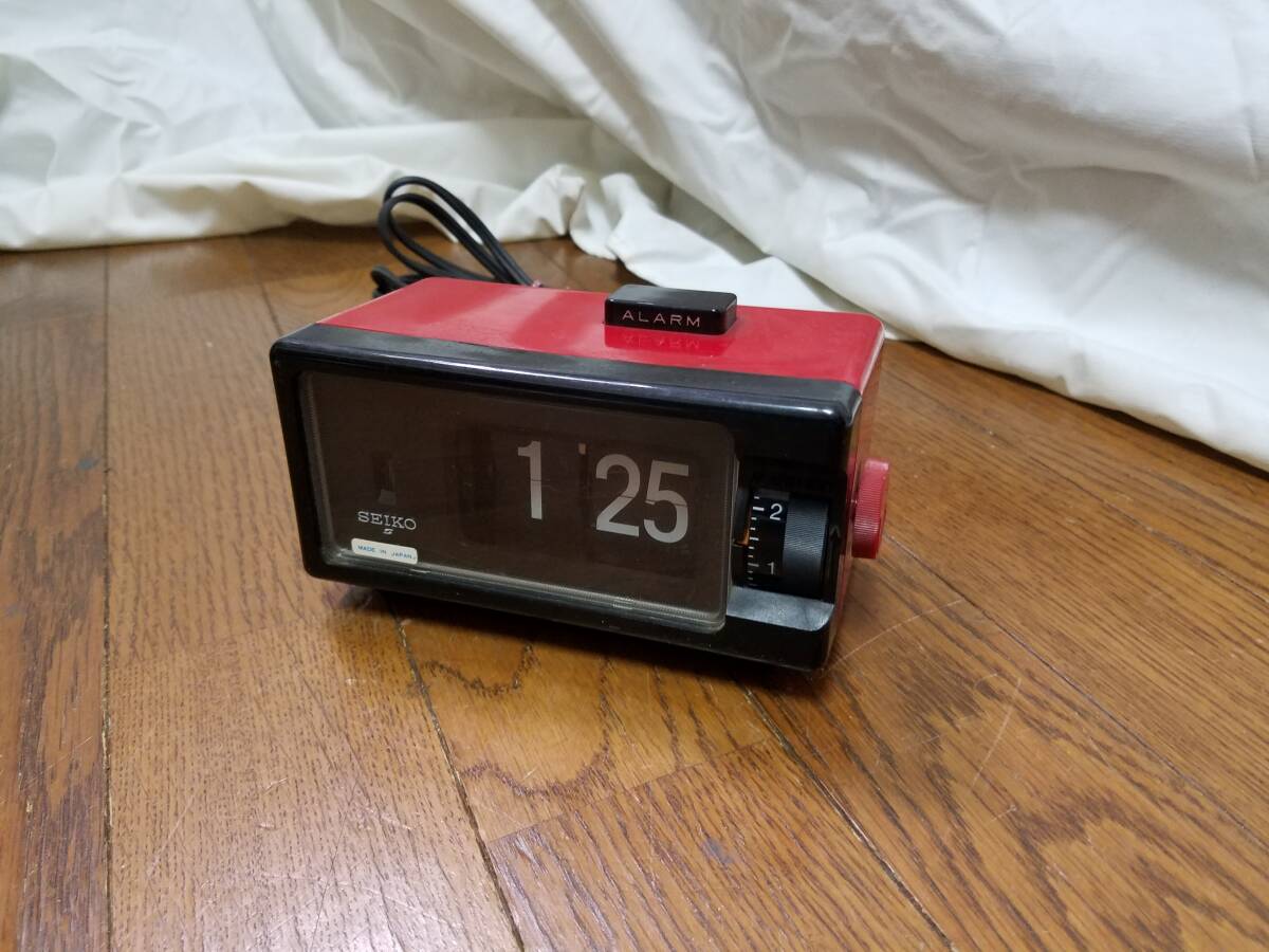 【メンテ済み・動作正常】SEIKOクオーツ式パタパタ時計 QN451R メンテ済み・動作正常】SEIKOクオーツ式パタパタ時計 QN451R