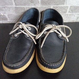 HA-654/paraboot/ Paraboot / кожа / deck shoes / мокасины / Loafer / темно-синий / темно-синий / мужской / джентльмен / размер 5/ текущее состояние товар / хранение товар