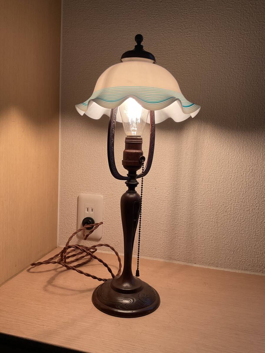 大正浪漫　ロマン　洋館　灯　昭和レトロ　照明　オイルランプ　アンティーク　電笠 大正浪漫 ロマン 洋館 灯 昭和レトロ 照明 オイルランプ