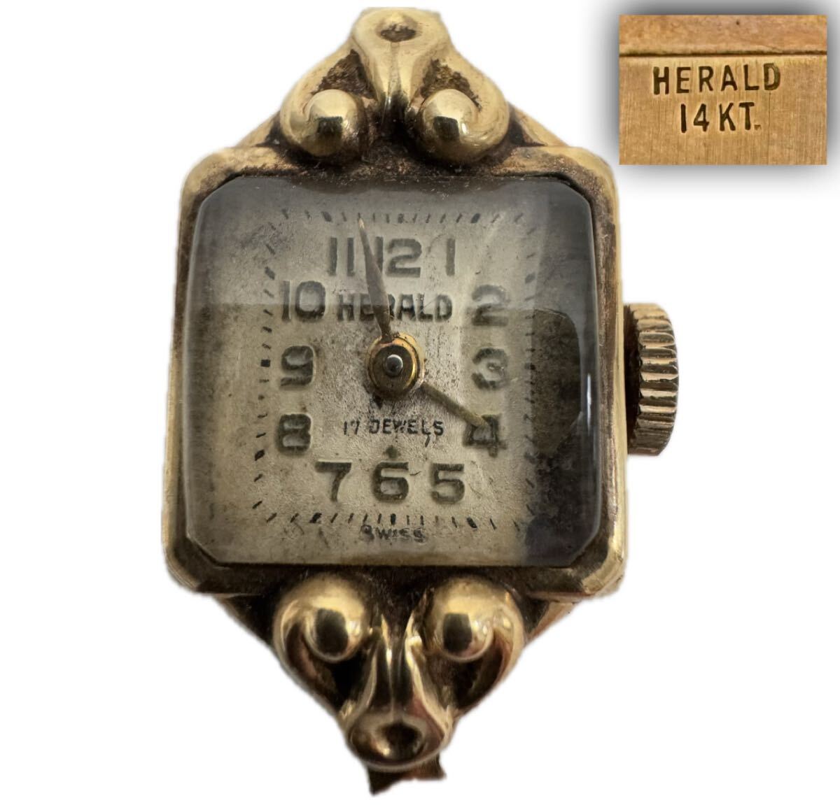 HERALD 14K 17石 アンティーク時計 スイス製 レディース Yahoo!オークション -「herald」(レディース腕時計) の落札相場