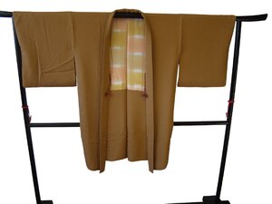 時代屋 美品 裄69.4cm 極上 縮緬地 長羽織 正絹 未使用 162cm~168cm Cs1484
