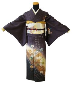 時代屋 裄63.6cm 極上縮緬地 辻が花 附下げ 訪問着 西陣織 袋帯 帯揚げ 帯〆 5点 セット 正絹 仕立上り 袷 148cm~154cm HH2116