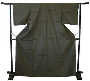 時代屋 裄68.2cm ロング寸 着物通 塩沢紬 正絹 未使用 157cm~165cm TT1186