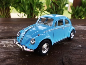 【送料450円】ワーゲン ミニカー ビートル 1967年式 1/32 ライトブルー フォルクスワーゲン VOLKSWAGEN