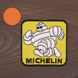 【送料無料】アイロンワッペン ミシュラン ビブ イエローブラック ムッシュ・ビバンダム MICHELIN アップリケ