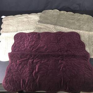 Чехол для подушки на сиденье из микрофибры, 2 зеленых хаки, 1 фиолетово-пурпурный, цветочный рисунок, размер ок. 55x59 см, с бирками, комплект из 3, чехол-забутон/10RI356G