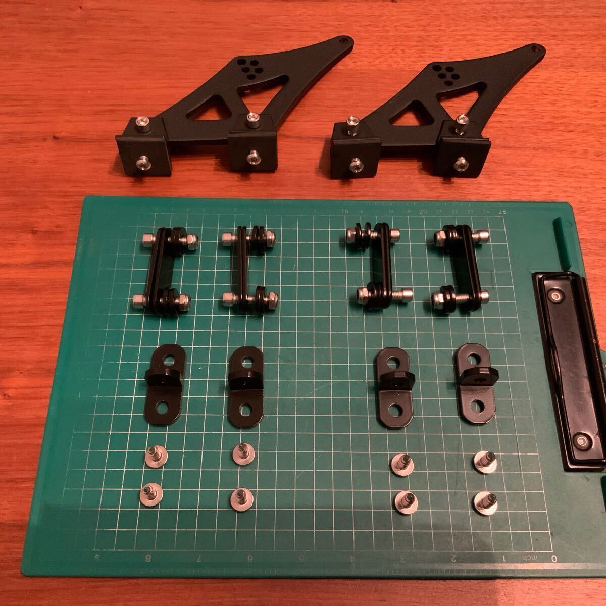 5インチ　GTウイング 汎用ステー 連接パーツブラケットセット 高強度スチール 