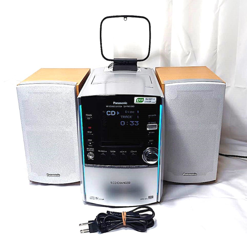 パナソニック Panasonic ステレオシステム　SC-PM510MD-W Amazon | Panasonic パナソニック SC-PM510MD-S シルバー MD