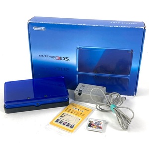 Nintendo 任天堂 3DS 本体 アクアブルー 箱付 大乱闘スマッシュブラザーズ ソフトセット 動作確認済み 初期化済み 4100278