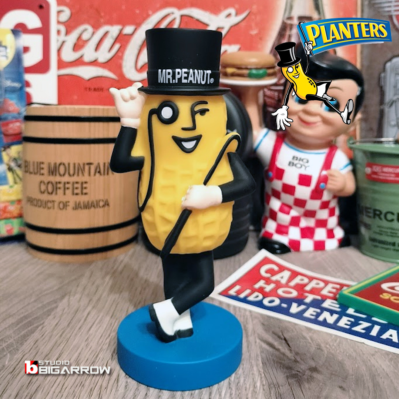 難あり ミスターピーナッツ スタチュー 陶器 置物 アメリカ雑貨 難あり ミスターピーナッツ スタチュー 陶器 置物 アメリカ雑貨