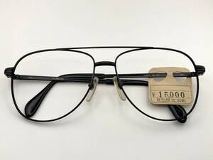 デッドストック 増永眼鏡 KOKI ツーブリッジ 眼鏡 M-136 58 メタル ブラック 未使用 ビンテージ フレーム 黒 昭和 レトロ