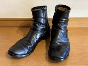 RUDE GALLERY サイドジップ ブーツ 3 ブラック レザー 中古 ルードギャラリー 表記27 (27.5~28くらい) 黒 ショート ミドル ジップ ブーツ