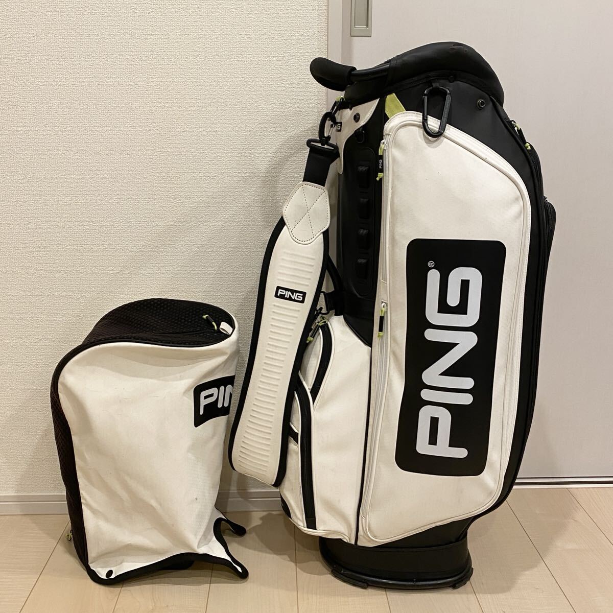 PING ゴルフ キャディバッグ 白黒 スタンド型 美品　ホワイト　ゴルフ用品 楽天市場】ping キャディバッグ スタンドの通販