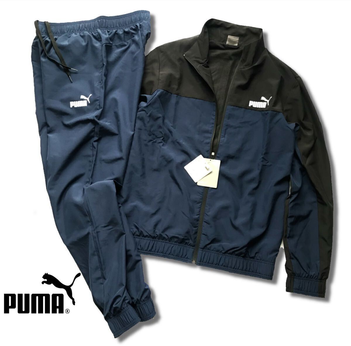 PUMA トラックジャケットセットアップ 黒/青　※上着LズボンXL Yahoo!オークション -プーマ(ジャージ)の落札相場・落札価格