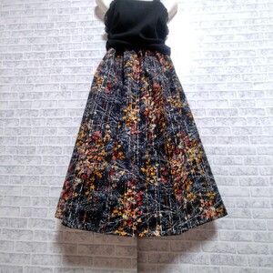 ゴムスカート*着物リメイク ハンドメイド 低身長 パーティー イベント 舞台 結婚式 フォーマル 踊り ゆったり かる~い