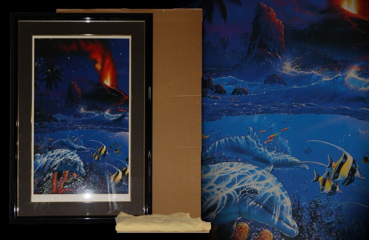 【あの頃欲しかった!世界限定225ラッセン】Lassenサイン入りキャンバス額装 あの頃欲しかった!世界限定225ラッセン】Lassenサイン入り