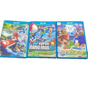 【Wii U】 New スーパーマリオブラザーズ U マリオカート マリオ ソニック リオオリンピック 3本セット 送料無料
