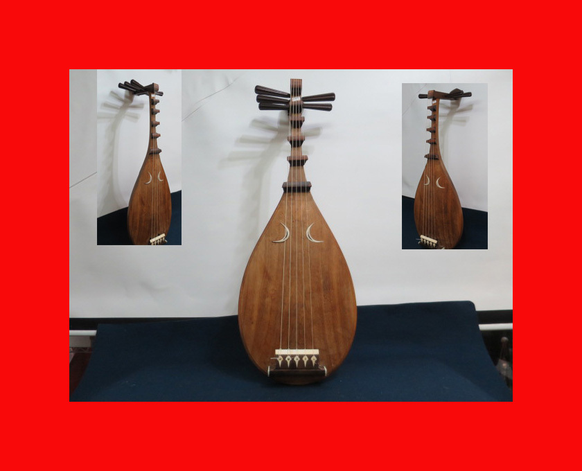 ②薩摩琵琶用 撥・紫檀 黄楊（27cm） 薩摩琵琶 (錦琵琶) | 骨董品買取・和楽器買取 五宝堂