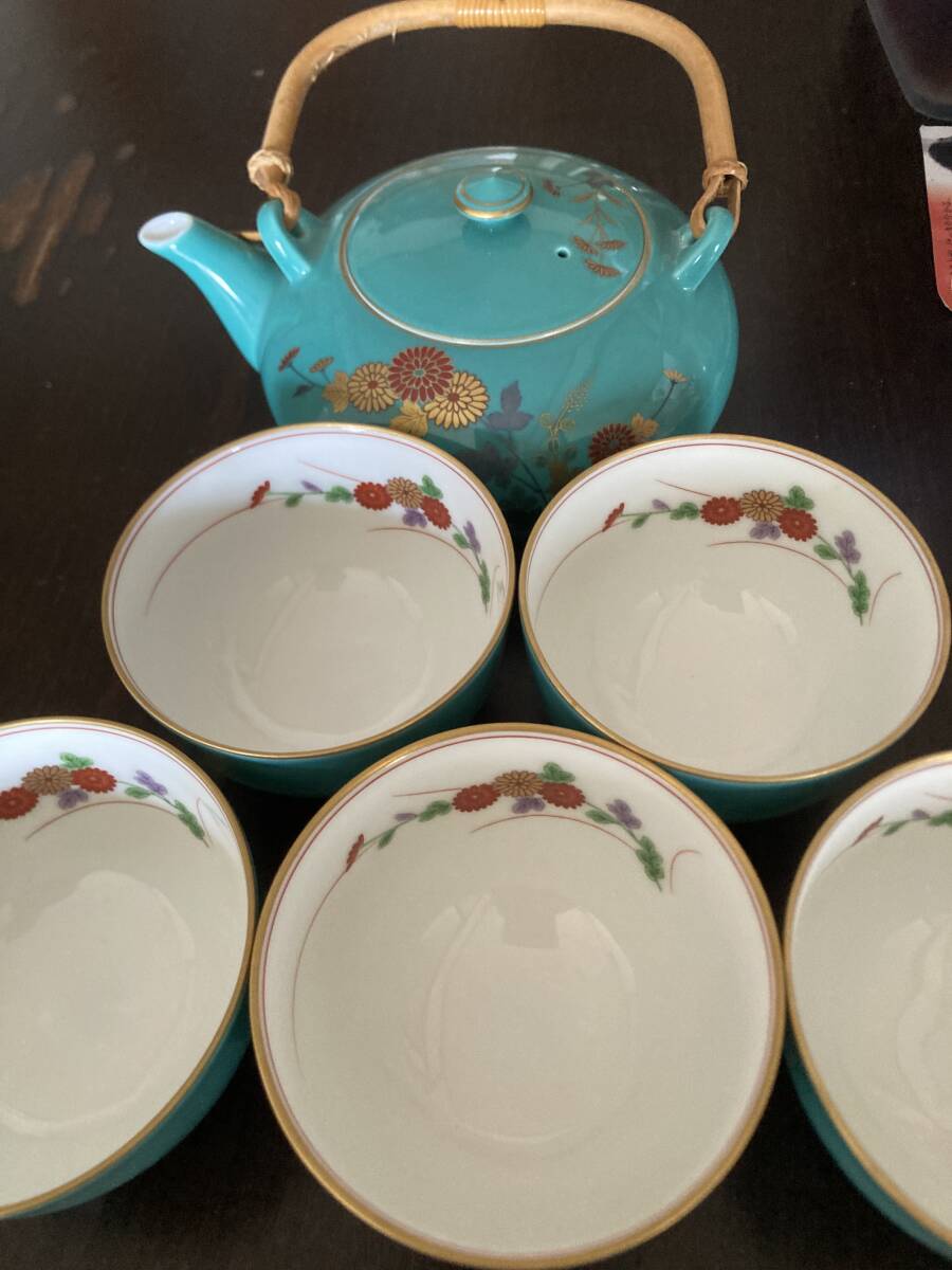 香蘭社　急須と湯呑5客セット 超美品》香蘭社☆茶器セット 急須＆湯呑み5セット - メルカリ