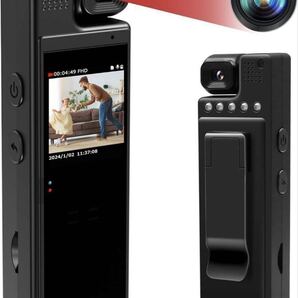 小型ビデオカメラ ウェアラブルカメラ 防犯カメラ ボデイカメラ 180°回転レンズ 超小型カメラ ボディカメラ 1080P画質