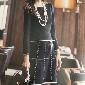 Каталог M's Gracie Отделка / строчка / бант / платье черный 40