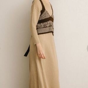 PUBLIC TOKYO パブリックトウキョウ ビスチェ レイヤード キャミ ワンピース ladies レディース ニット ロング モールヤーン free