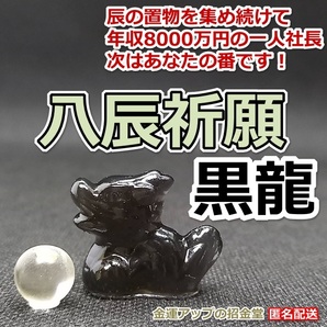 金運神社 八辰祈願『黒龍』【金運アップの招金堂】金運アップ置物 開運グッズ 風水置物 金運最強お守り・龍・辰・竜の干支置物/1708