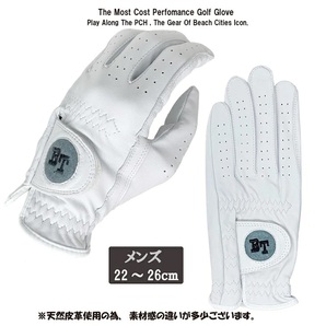 ★3枚セット『22cm』ブルーティーゴルフ【新ハイグレード ソフトシープ使用の本格天然皮革ゴルフグローブ】メンズ GVHI1 送料無料