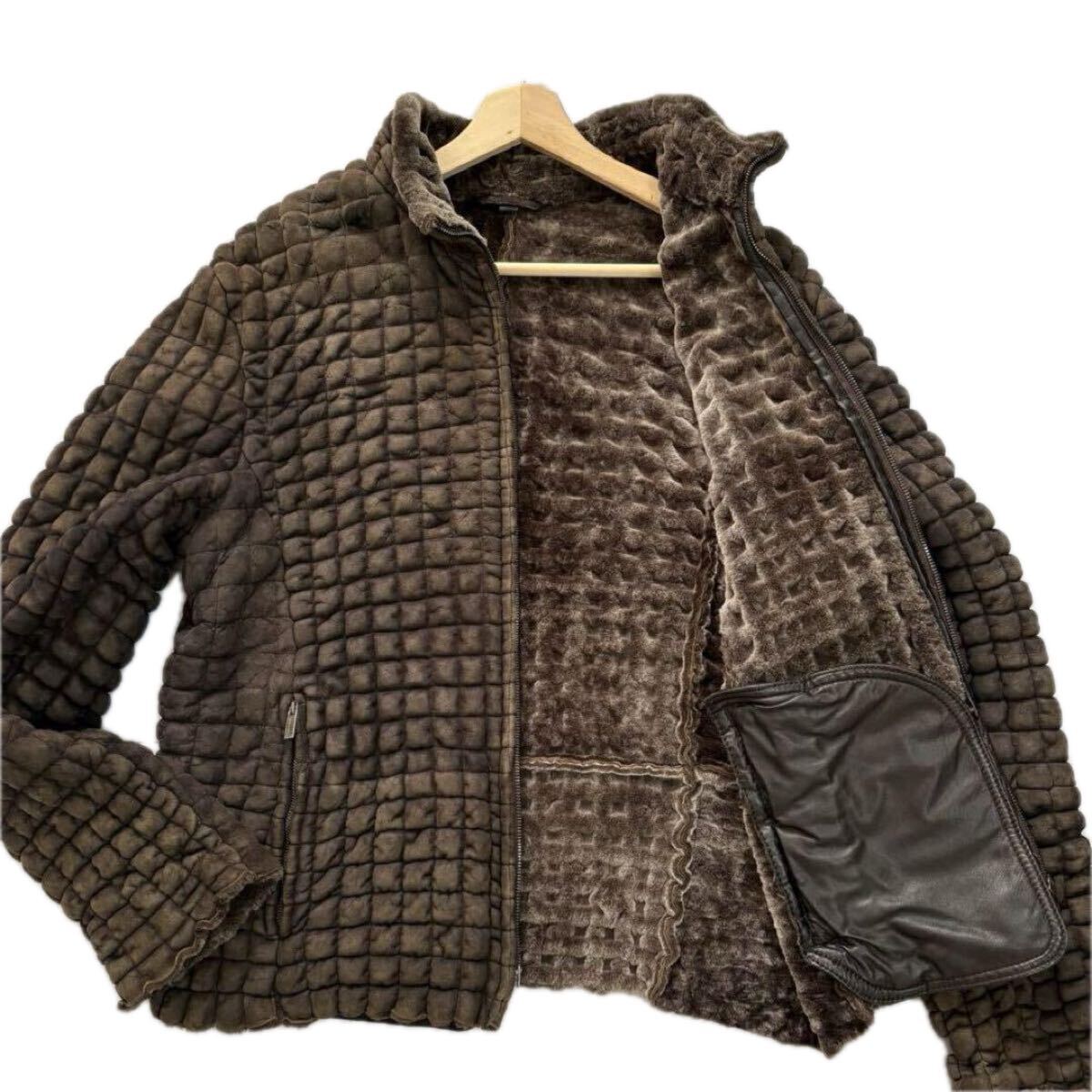 Yahoo!オークション -「アルマーニ ムートン ジャケット」の落札