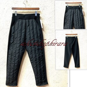 2025新作☆キルティング中綿×暖か裏起毛前後切り替えパンツ☆L