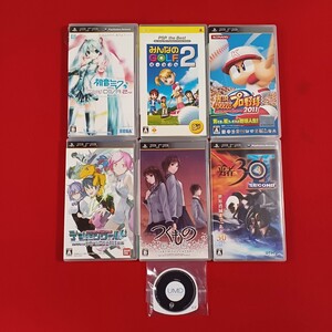 M12 PSP用ソフト まとめて7タイトル 初音ミク Project DIVA 2nd/みんなのGOLF ポータブル2/つくものがたり 等 未チェック現状品